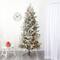 7.5ft. Pre-Lit Flocked Manchester Spruce Artificial Christmas Tree with Clear LED Lights